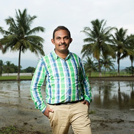 Scientist Senthil Kumar at the BASF research centre Bellathi, Coimbatore, India.